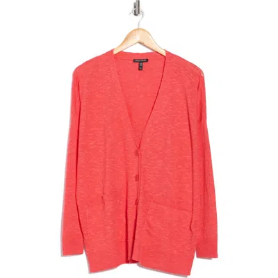 Eileen Fisher Oversize Organic Linen & Organic Cotton Cardigan