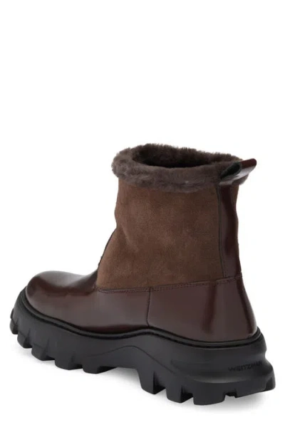 Stuart Weitzman Alton Genuine Shearling Lined Lug Sole Boot