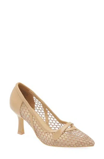 Tahari Mesh Pump In Nude