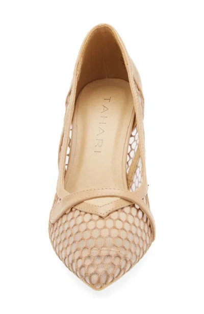 Tahari Mesh Pump In Nude