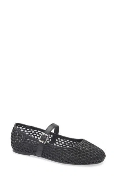 Tahari Open Weave Mary Jane Flat In Black