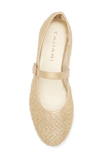 Tahari Open Weave Mary Jane Flat
