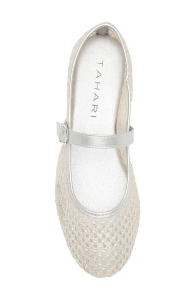 Tahari Open Weave Mary Jane Flat