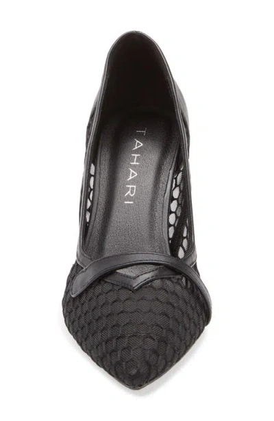 Tahari Mesh Pump In Black
