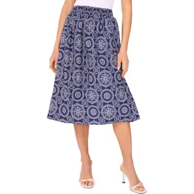 Cece Cotton Poplin A-line Midi Skirt