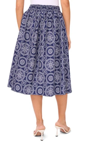 Cece Cotton Poplin A-line Midi Skirt