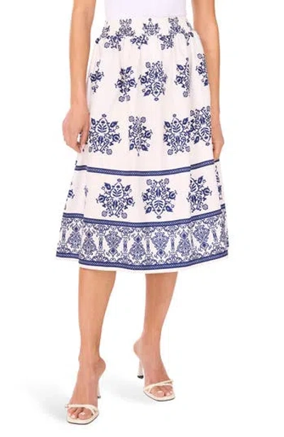 Cece Cotton Poplin A-line Midi Skirt