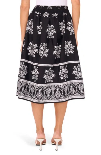 Cece Cotton Poplin A-line Midi Skirt
