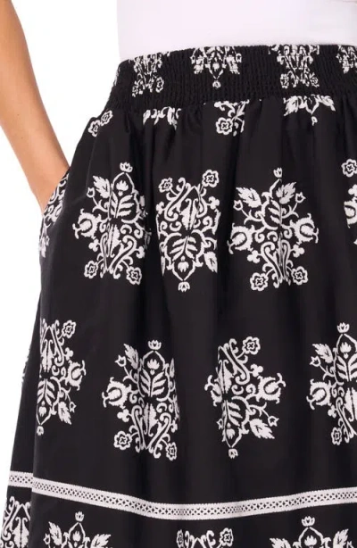Cece Cotton Poplin A-line Midi Skirt