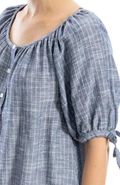 Max Studio Stripe Cotton Blend Button-up Shirt