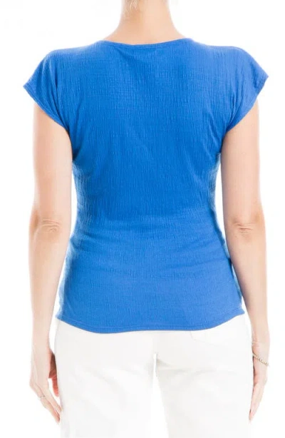 Max Studio Center Shirred Short Sleeve T-shirt
