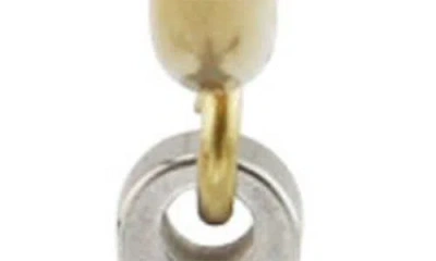 Rebl Cross Drop Huggie Hoop Earrings