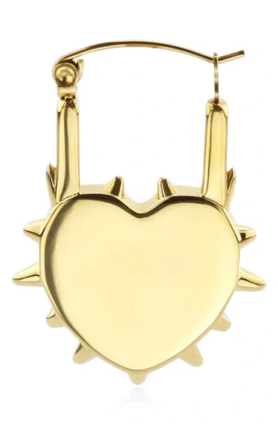 Rebl Spiked Heart Huggie Hoop Earrings