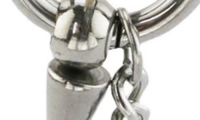 Rebl Spike Chain Drop Huggie Hoop Earrings