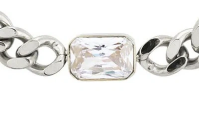 Rebl Cubic Zirconia Curb Chain Necklace