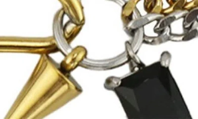 Rebl Spike & Stone Curb Chain Bracelet
