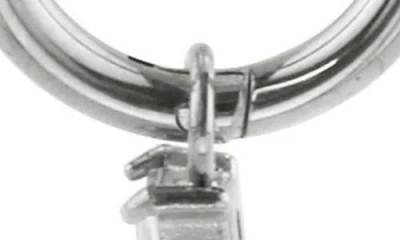 Rebl Cubic Zirconia Drop Huggie Hoop Earrings