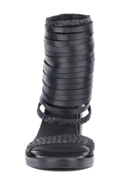 Vintage Foundry Leila Fringe Sandal In Black