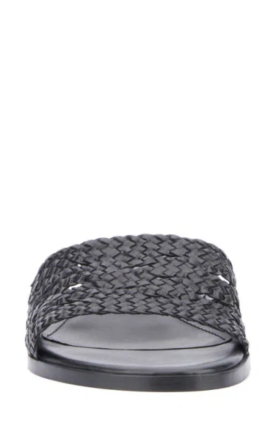 Vintage Foundry Pamelia Woven Slide Sandal In Black