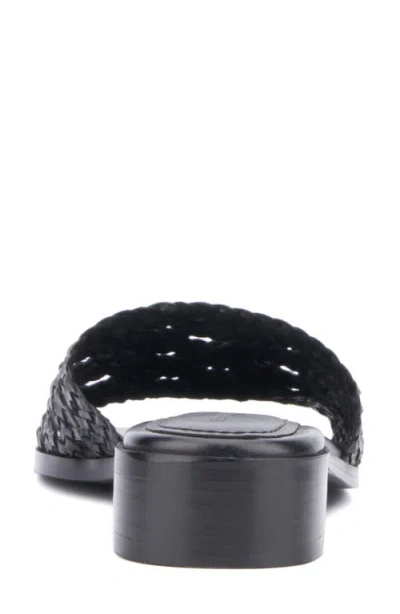 Vintage Foundry Pamelia Woven Slide Sandal In Black