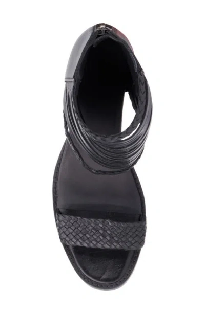 Vintage Foundry Leila Fringe Sandal In Black