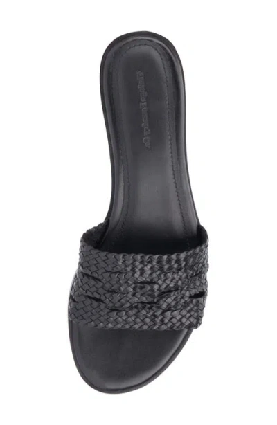 Vintage Foundry Pamelia Woven Slide Sandal In Black