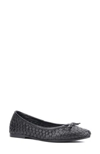 Vintage Foundry Jalene Woven Ballet Flat In Black