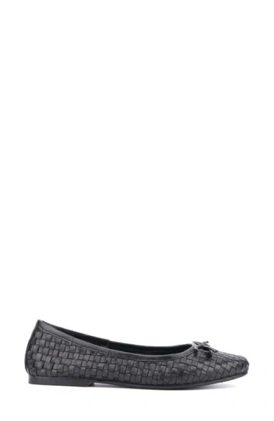 Vintage Foundry Jalene Woven Ballet Flat In Black