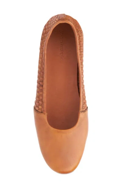 Vintage Foundry Wilma Woven Ballet Flat In Brown