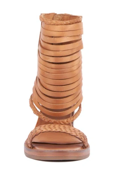 Vintage Foundry Leila Fringe Sandal In Brown
