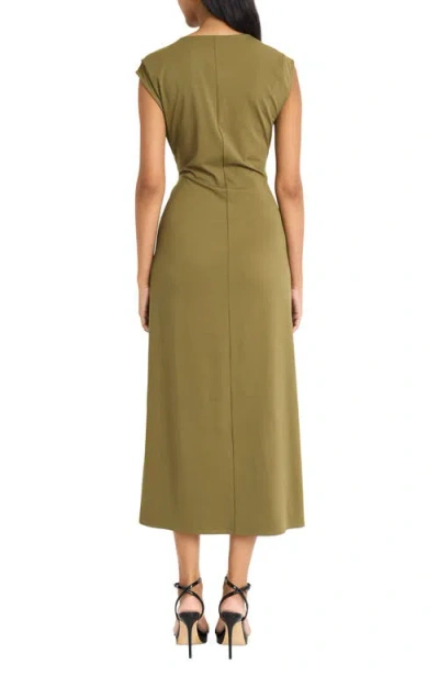 Donna Morgan Cap Sleeve Tie Waist Maxi Dress