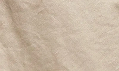 Topshop Linen Look Longline Bandeau Top In Sand-neutral
