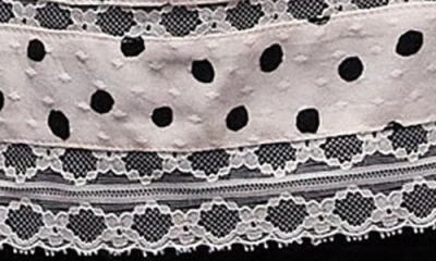 Topshop Polka Dot Lace Mixed Media Camisole
