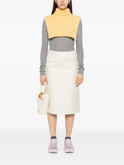 Moncler Turtleneck Vest In Yellow
