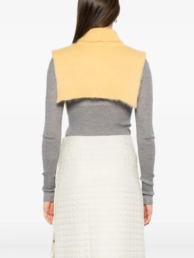 Moncler Turtleneck Vest In Yellow
