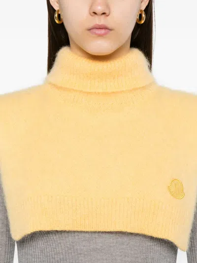 Moncler Turtleneck Vest In Yellow