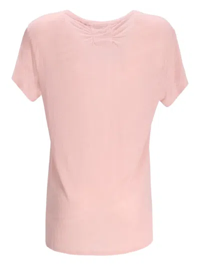 Hugo Boss T-shirt Aus Leinen In Pink
