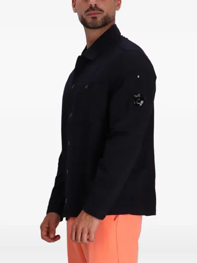 C.p. Company Lens-detailed Overshirt In Black