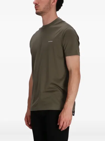 Emporio Armani T-shirt Mit Logo-print In Green
