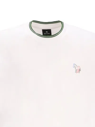 Paul Smith Zebra-embroidered T-shirt In White