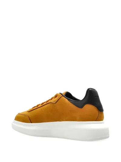Alexander Mcqueen Logo Printed Low-top Sneakers In Orange