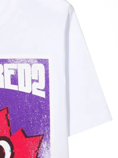 Dsquared2 Graphic-print Cotton T-shirt In White