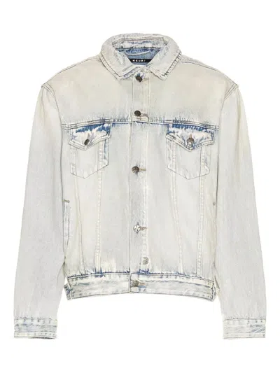 Ksubi Oh G Phase Out Stencil Denim Jacket In White