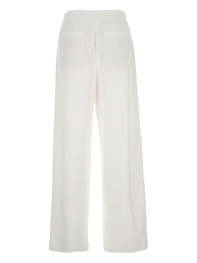 Brunello Cucinelli Hose Mit Elastischem Bund In White