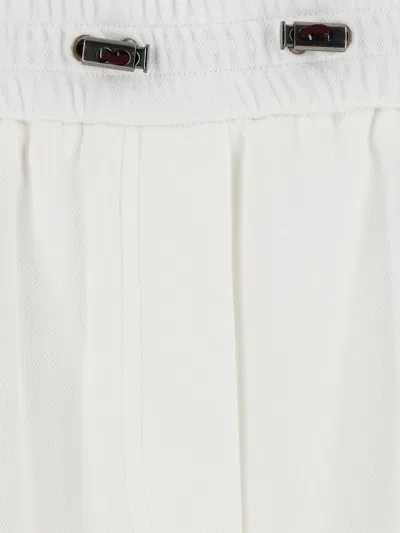 Brunello Cucinelli Hose Mit Elastischem Bund In White