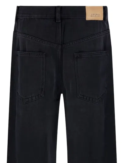 Isabel Marant Ausgeblichene Jeans Mit Falten In Black