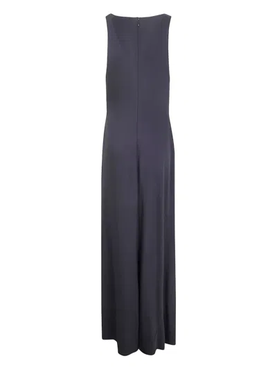 Ralph Lauren Cowl-neck Ring-detail Maxi Dress In Blue