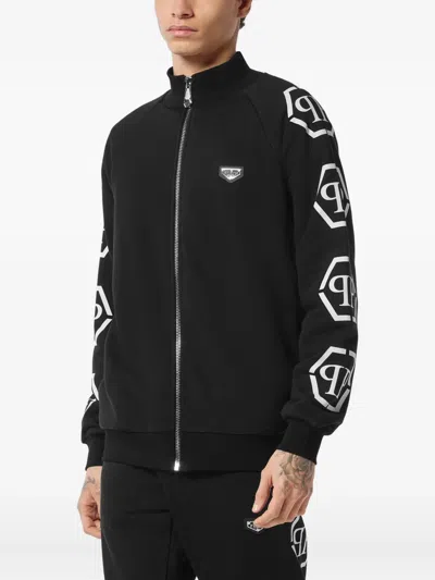 Philipp Plein Jogging Jacket Hexagon In Black