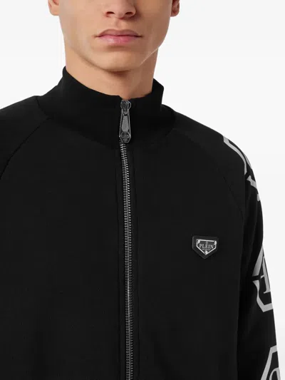 Philipp Plein Jogging Jacket Hexagon In Black