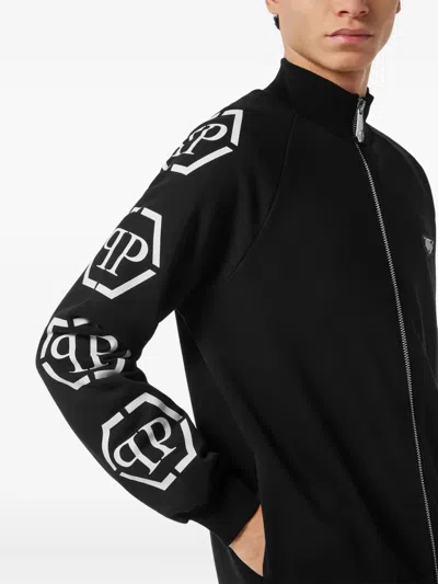 Philipp Plein Jogging Jacket Hexagon In Black